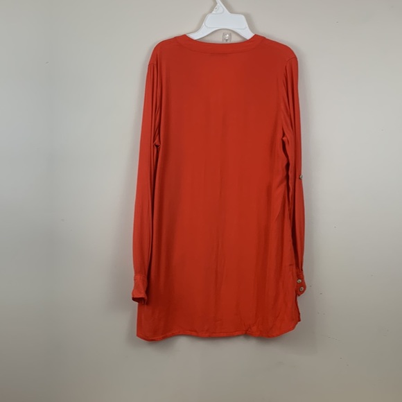 Soft Surroundings long sleeve top asymmetrical bottom tunic - Picture 5 of 9